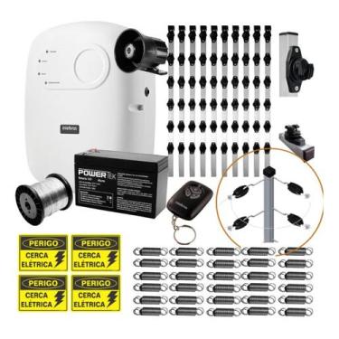 Imagem de Kit Cerca Elétrica Intelbras ELC 5003 90m, Hastes Industriais e 21.000