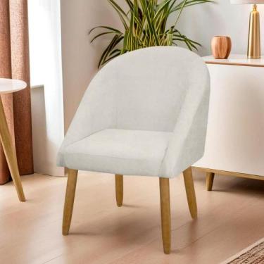 Imagem de Banqueta Poltrona Lua Bouclê Ideal Para Sala Penteadeira Ou Salão - SO