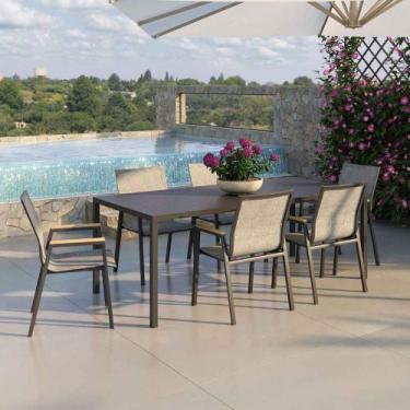 Imagem de Cadeira de Jantar e Área Externa 4Un em Alumínio e Tela - Fratini SJ, 