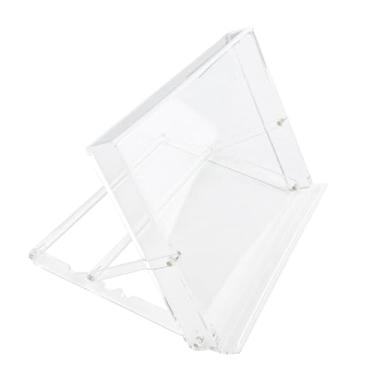 Imagem de Tachiuwa Cavalete de mesa de acrílico com ângulo ajustável, dobrável, material de arte, prancheta, cavalete de pintura para estudantes de arte, pintores,