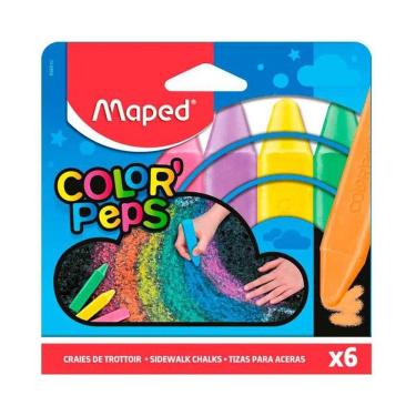 Imagem de Giz de Cera de chão Color`Peps 6 cores 936010 Maped