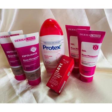 Imagem de Kit com 6 produtos Sabonet intimo ,óleo rosa mosqueta, esfoliante derm