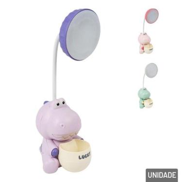 Imagem de Luminária de Mesa 25cm EM LED Dinossauro Color - Tudo em Caixa