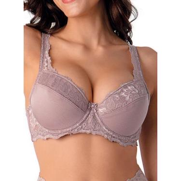 Imagem de Sutiã Demillus 065204 Iridien Com Aro e Bojo Renda e Microfibra Taça B