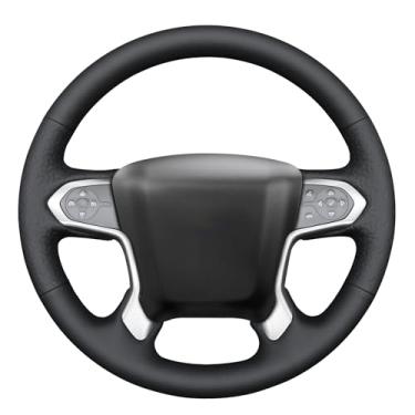 Imagem de MEWANT Capa de volante com costura DIY para Chevrolet Silverado 1500 2014-2018/Suburban 2015-2020/Tahoe 2015-2020/Silverado (2500/3500)/Silverado (4500HD/5500HD/6500HD) 2019-20222