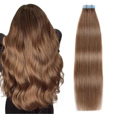 Imagem de Fita adesiva em extensões de cabelo SUYYA Chestnut Brown 50g 20 unidad