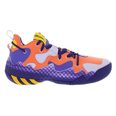 Imagem de adidas Tênis de basquete unissex Harden Vol. 6, Laranja/roxo-laranja, 17.5 Women/16 Men