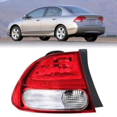 Imagem de Pinkomoto Luzes traseiras compatíveis com Honda Civic 2006 2007 2008, lanterna traseira de seta de freio esquerdo, substituição da lanterna traseira do lado do motorista