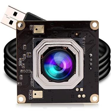 Imagem de ELP Módulo de câmera USB 4K com foco automático com microfone, computador, mini USB2.0, placa de webcam, câmera Lightburn industrial de 8 MP, câmera de áudio e vídeo IMX415