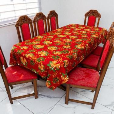 Imagem de Toalha de Mesa Natalina 6 Lugares 2,00m x 1,40m Oxford - Rafaloro Enxo
