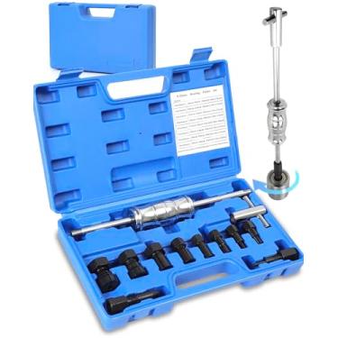 Imagem de XSTARYE Kit extrator de rolamento de furo cego de bicicleta com martelo deslizante conjunto extrator de rolamento interno com 8 pinças expansíveis (8-32 mm)