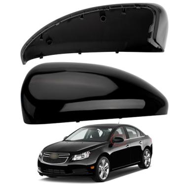 Imagem de LOIYLLEN Substituição da capa do espelho do lado do motorista para Chevrolet Chevy Cruze 2009 2010 2011 2012 2013 - Capas de espelho do lado esquerdo, acessórios da tampa do espelho retrovisor preto