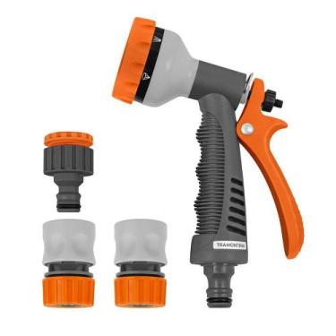 Imagem de Conjunto Para Irrigação Com Engates Rápidos e Hidropistola 4 Peças - T