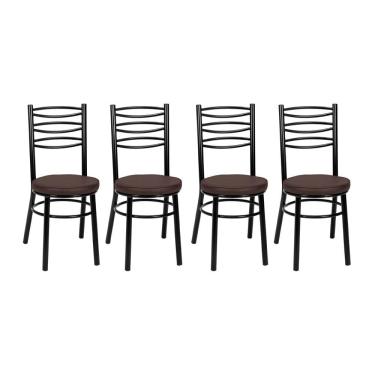 Imagem de Kit 4 Cadeiras CP34 Pintadas Pretas Debrum Treparoni
