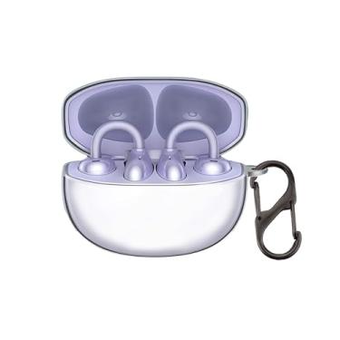 Imagem de Capa para fones de ouvido Honor FreeClip 2 transparente, TPU transparente à prova de choque com mosquetão para fones de ouvido Honor (transparente)