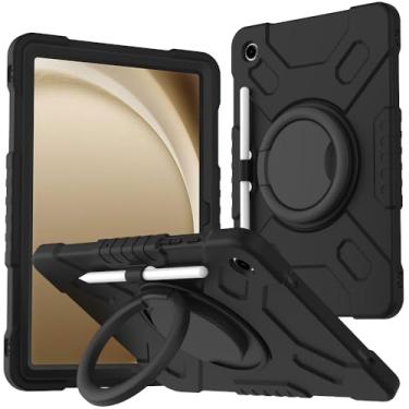 Imagem de Callyue Capa para Samsung Galaxy Tab A9+/A9 Plus 11 polegadas 2023, capa protetora 2 em 1 à prova de choque com suporte O integrado para crianças, preta