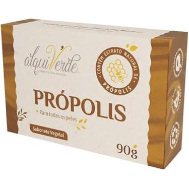 Imagem de Kit com 3 Unidades Sabonete Vegetal Alquiverde de Própolis 90g – Natural, Antisséptico, Hidratante e Proteção para Todos os Tipos de Pele