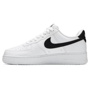 Imagem de Nike Tênis masculino Air Force 1 '07, branco e preto, tamanho 43, Branco, 45