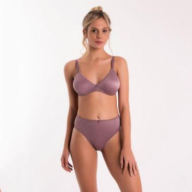 Imagem de Calcinha Cintura Alta Duloren Lingerie - Ref. 129500, Berinjela, G
