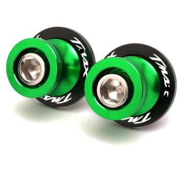 Imagem de BYYINGSUS Carretéis de braço oscilante M6 parafusos de suporte CNC acessórios de motocicleta compatíveis com Y&AMAHA Tmax T-max 530 2013-2018 TMAX 500 2008-2011 (verde)
