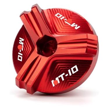 Imagem de Compatível com MT03 MT07 FZ07 MT10 FZ10 MT25 MT 03 07 10 25 YZF R1 R3 R6 FZ1 FZ6 Fa&zer Tampa de enchimento de óleo de motor de motocicleta (MT10-vermelho)