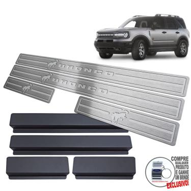 Imagem de Soleira De Porta Inox Ford Bronco Sport Prata Baixo Relevo