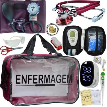 Imagem de Kit Enfermagem Premium Basico - Love Saude, VINHO TRANSPARENTE PAMED