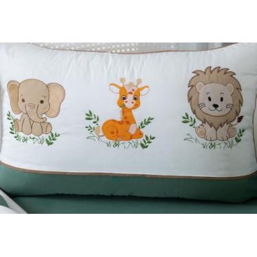 Imagem de kit de berço americano reino encantado 9 peças modelo meia trança - re