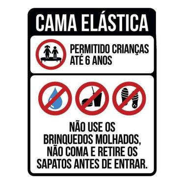 Imagem de Kit 3 Placas Sinalização - Condomínio Cama Elástica