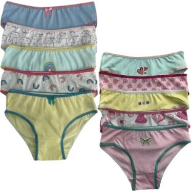 Imagem de Kit de 5 Calcinhas 100% Algodão - Conforto e Estilo para Crianças - no