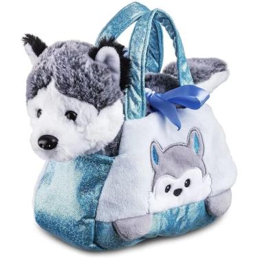 Imagem de Pelúcia Cutie Handbags Husky Azul Multikids - BR1713