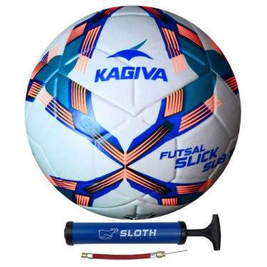 Imagem de Bola de Futsal Infantil Kagiva Slick Sub 11 + Bomba de Ar, Branco