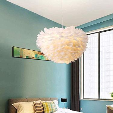 Imagem de Luminária pendente minimalista com design criativo de penas, lâmpada moderna para quarto infantil, sala de estar, quarto, mesa de jantar, lustre redondo, iluminação decorativa de teto, lâmpa