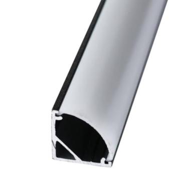 Imagem de Perfil para Fita LED Foxlux - Sobrepor - Canto - Preto - 16 X 16 X 2000mm