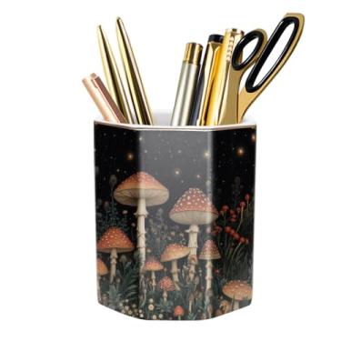 Imagem de WAVEYU Suporte de caneta, copo de lápis para mesa, organizador de mesa fofo, pincel decorativo de cerâmica durável, acessórios de mesa, artigos de papelaria elegantes para escritório, escola, casa