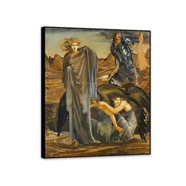 Imagem de SDYJ6GSW Edward Burne Jones Wall Art The Finding of Medusa Poster Famous Paintings Reprodução Romantismo Pictures Decoração de parede Edward Burne Jones Decoração de casa 35 x 30 cm (14 x 12 pol