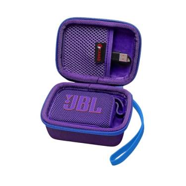 Imagem de XANAD Capa rígida para alto-falante Bluetooth portátil JBL GO 4/GO 3 – Bolsa protetora para viagem (roxa)