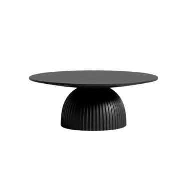 Imagem de Mesa auxiliar auxiliar de sofá, mesa lateral móvel de metal para sala de estar, quarto, loja de chá, café, mesa redonda pequena, mesa de canto criativa simples mesa de centro (preto)
