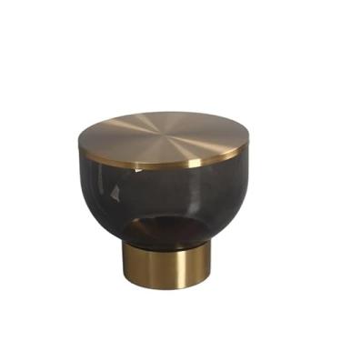 Imagem de Mesa de canto moderna simples mesa de centro sala de estar sofá mesa lateral móvel criativa mesa de canto sofá mesa lateral (diâmetro 48 cm altura 44 cm)