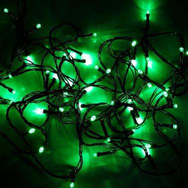 Imagem de Pisca pisca de led 50 lâmpadas 5 metros fio verde - bazar do saara, VE