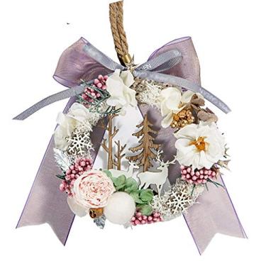 Imagem de WYUYIWH Flor artificial coroa de flores eternas caixa de presente de flores preservadas romântico preservado rosa real aniversário melhor amiga namorada festival decoração ornamentos (G)