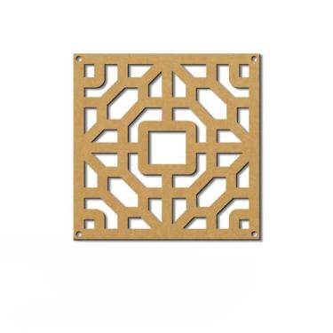 Imagem de Placas Vazadas Decorativas MDF 3mm Kit 6, 12 e 18 - Ambiente Único Elegante (011,Kit 12pçs-40cm x 40cm)