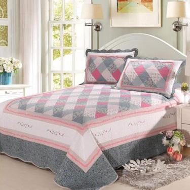 Imagem de Colchas Duplo Tamanho Colcha Acolchoada King Algodão Colchas De Retalhos De Cama Manta Conjunto Edredom E Travesseiro, Dd, king 230X250cm