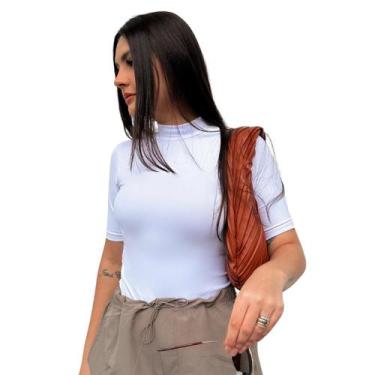 Imagem de Blusa Básica Feminina Suplex Gola Alta Segunda Pele Cacharrel T-shirt 