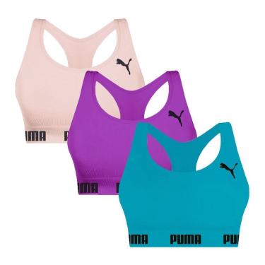 Imagem de Kit 3 Tops Puma Nadador Sem Costura Feminino