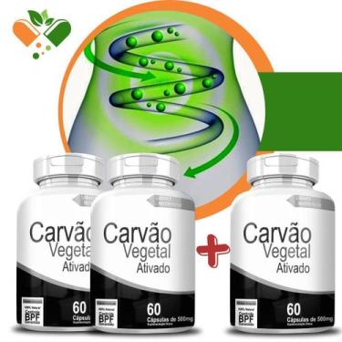 Imagem de Carvão Vegetal - Compre 2 Leve 3 - 60 Cápsulas - 4Elementos