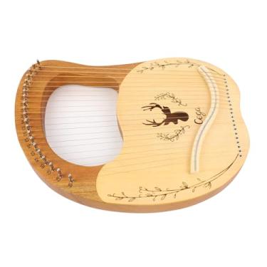 Imagem de Domary 21 Cordas de Metal Lira Harpa Portátil Abeto Superior Mogno Instrumento de Corda Traseira Com Chave de Ajuste Picaretas Adesivo