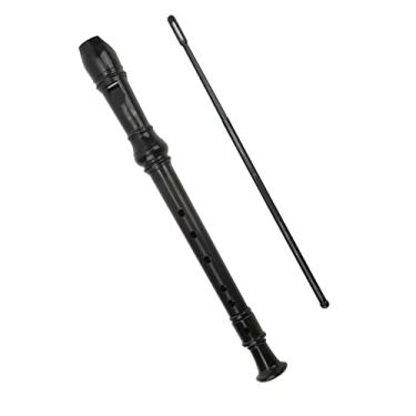 Imagem de Domary Instrumento Gravador Soprano Estilo Alemão Abs 6 Furos Infantil Preto