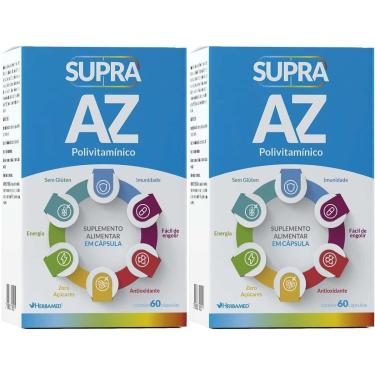 Imagem de Kit 2X Supra AZ Polivitamínico - 60 Cápsulas - Herbamed-Masculino
