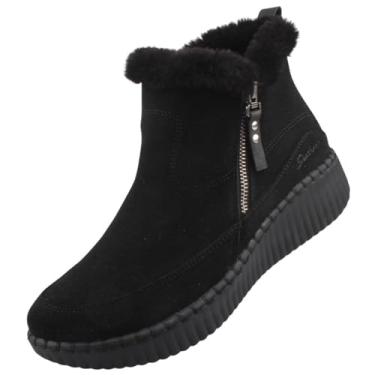 Imagem de Skechers Wilshire BLVD-Fresh Bota feminina de cano curto com zíper, Preto/preto, 35